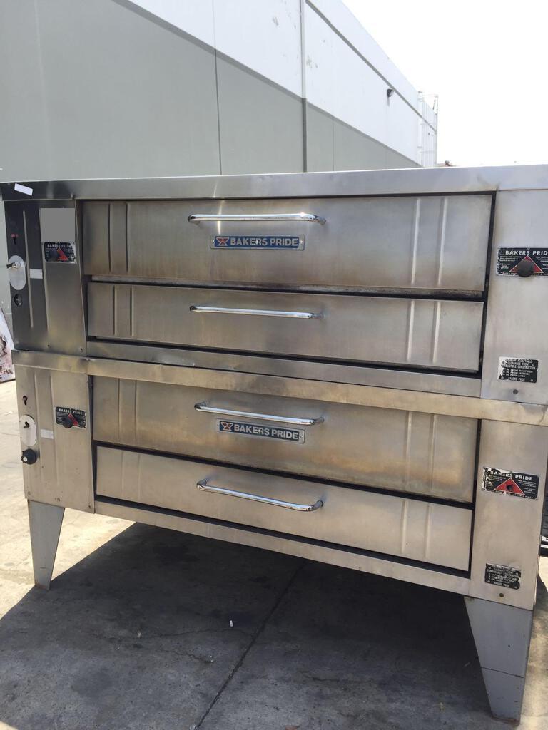 Used Bakers Pride Y602 Natural Gas Double Deck Pizza Oven