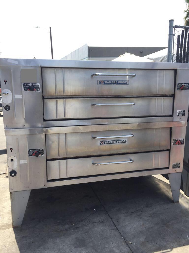 Used Bakers Pride Y602 Natural Gas Double Deck Pizza Oven