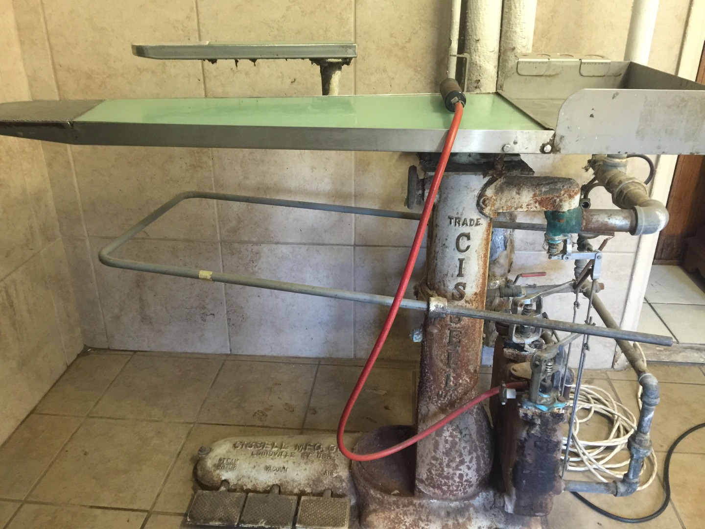 Used Cissell Dry Cleaning Spotting Finishing Board