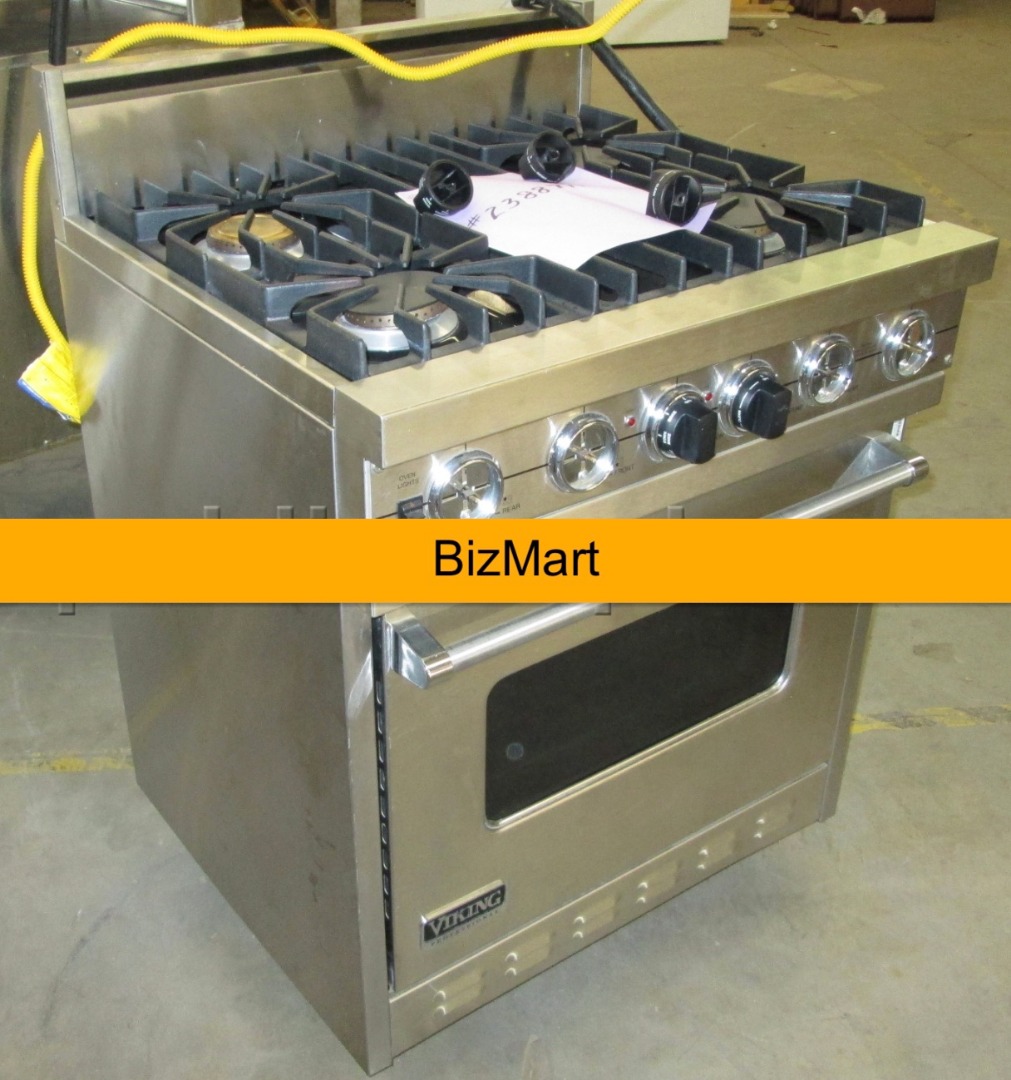 Used Viking VGIC53014BS4 Burner Stainless 30Inch Natural Gas Range